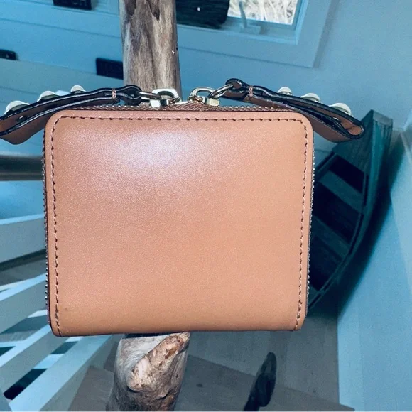 Zac Posen - Eartha Pearl Lady Zipped Small Leather Wallet - Camel